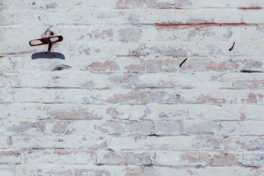 Kırmızı beyaz tuğlalı eski tuğla duvar