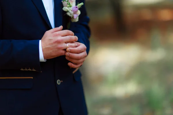 Wedding Ceremony Groom Closeup View — Fotografia de Stock