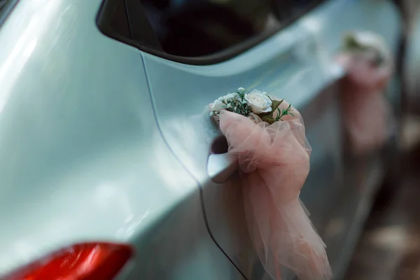 Ramo Boda Rosas Coche — Foto de Stock