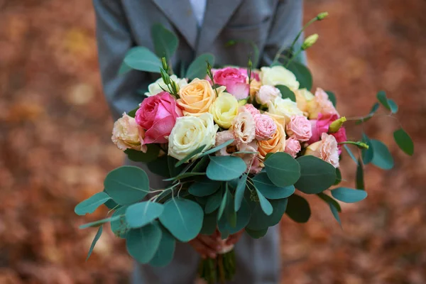 Wedding Bouquet Hands Bride Ceremony — Foto de Stock