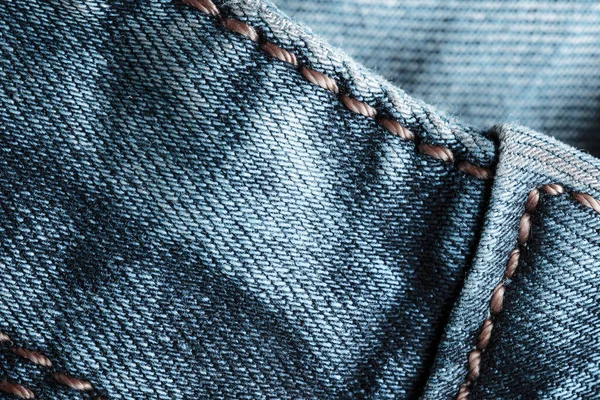 Niebieski Dżinsy Tekstury Tło — Zdjęcie stockowe