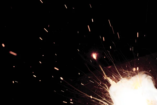 Sparks Burning Fire — Stock Photo, Image