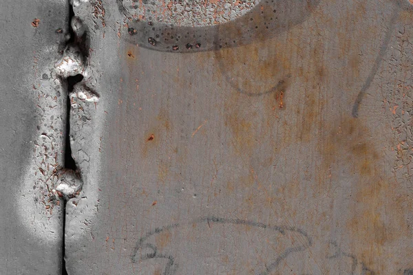 Старая Ржавая Металлическая Пластина Ржавчиной Коррозией — стоковое фото