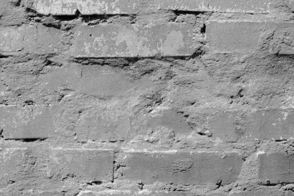 带有裂缝和划痕的砖墙的结构 可用作背景图 — 图库照片