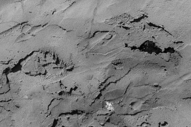 Çatlakları ve çizikleri olan beton bir duvarın dokusu arka plan olarak kullanılabilir.