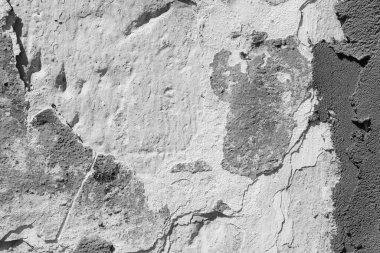 Çatlakları ve çizikleri olan beton bir duvarın dokusu arka plan olarak kullanılabilir.