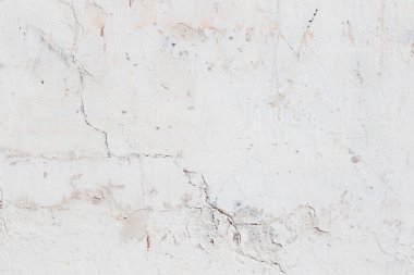 Çatlakları ve çizikleri olan eski beton duvarın dokusu arka plan olarak kullanılabilir.