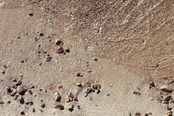 Spiaggia Sabbia Con Onde Marine — Foto Stock