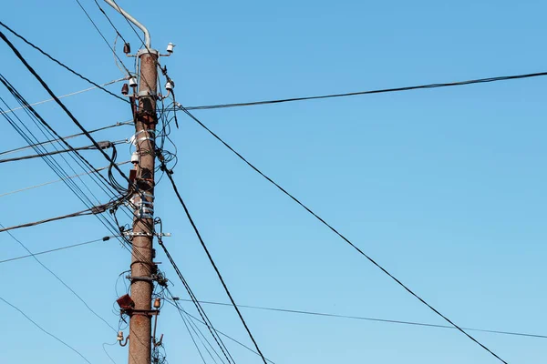 Torre Alta Tensão Pilão Eletricidade — Fotografia de Stock