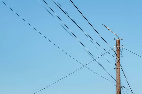 Torre Alta Tensão Transmissão Eletricidade — Fotografia de Stock