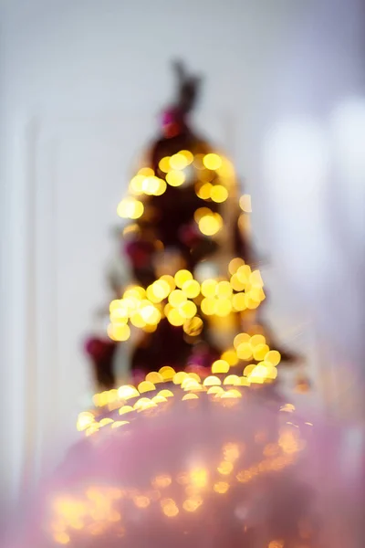 Christmas Tree Bokeh Lights — Stock Photo, Image