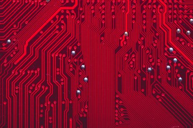 Old desktop motherboard. Chips and electronic components close-up. Can be used as a poster or background for design.