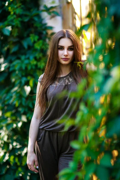 Gyönyörű Lány Central Parkban Elegáns Stílus — Stock Fotó