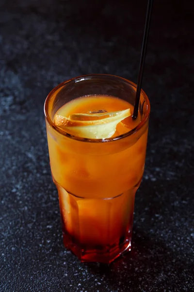 Tequila Sunrise Drink Refreshing Alcoholic Cocktail Orange Grenadine — Stock Photo, Image