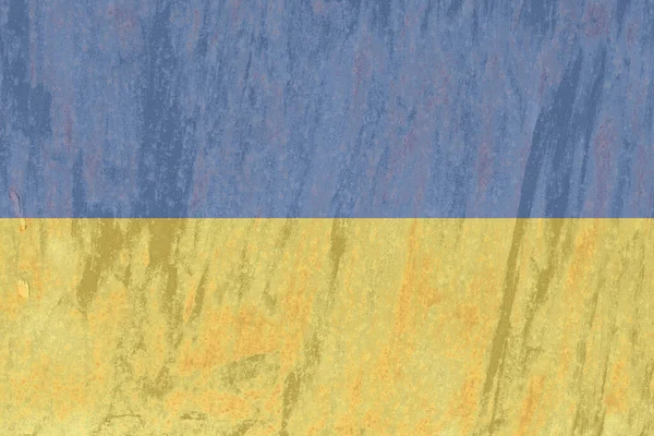Grunge Bandera Ucrania Viejo Estilo — Foto de Stock