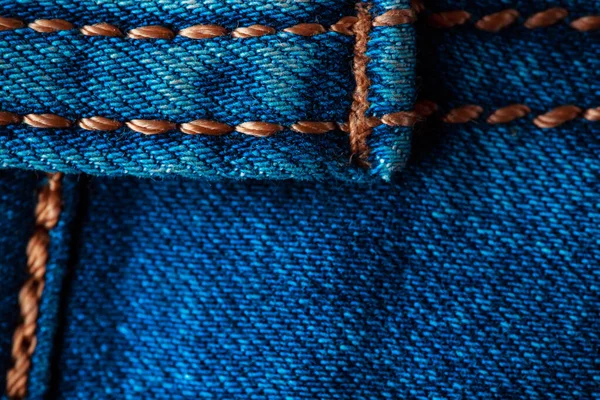 Texture Blue Denim Denim Machine Stitch Can Used Background Lettering — 스톡 사진