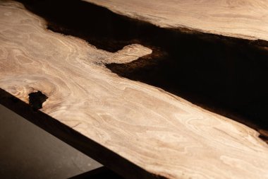close up of wooden table desk texture, studio shot