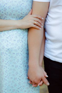 couple in love together holding hands 