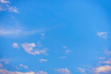 heaven blue sky with white fluffy clouds
