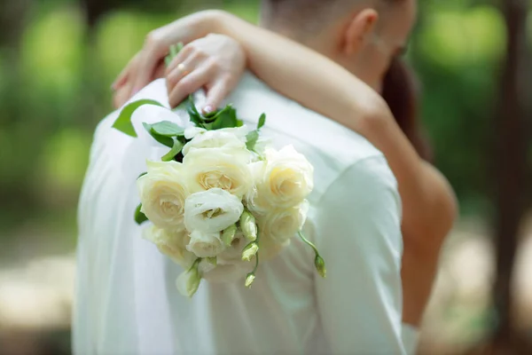 Wedding Day Bride Groom Love — Stockfoto
