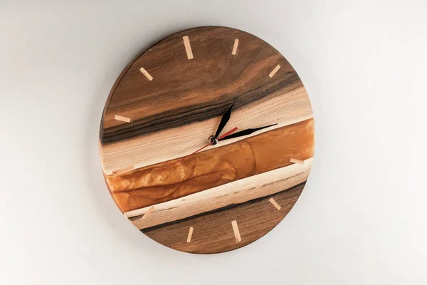 Decoration Wall Clock Made Wood — Fotografia de Stock