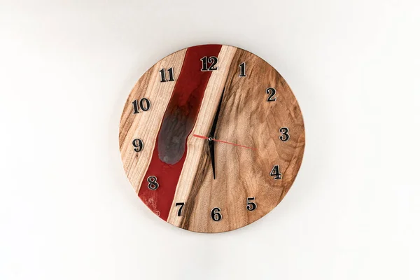 Decoration Wall Clock Made Wood — Stok Foto