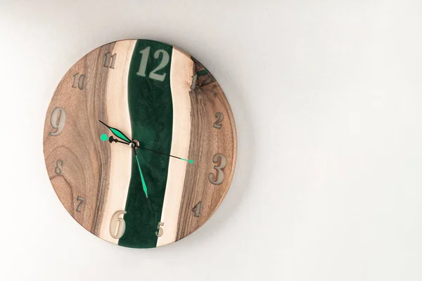 Decoration Wall Clock Made Wood — Zdjęcie stockowe