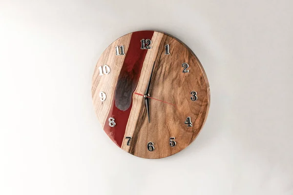 Decoration Wall Clock Made Wood — Foto de Stock