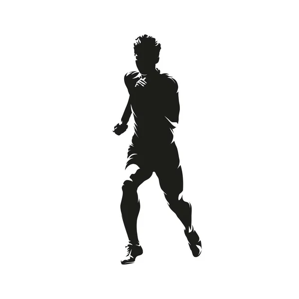 Running Teenager Young Athlete Abstract Isolated Vector Silhouette Sports — Stockvektor