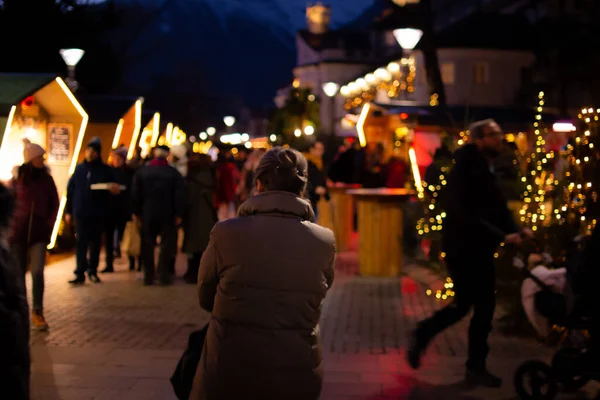 Meran Güney Tyrol Talya Ocak 2020 Geleneksel Noel Pazarını Christkindlmarkt — Stok fotoğraf