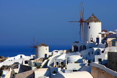 Tipycal Mimarlık, Santorini, Cyclades Adaları, Egeo Denizi, Akdeniz, Yunanistan, Avrupa