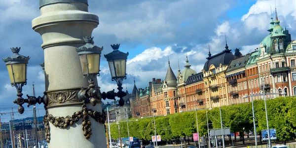 Widok Miasto Architektura Tradycyjna Sztokholm Szwecja Europa — Zdjęcie stockowe