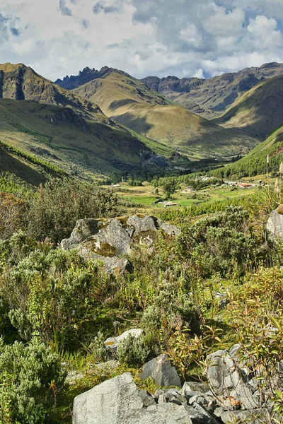 Paysage Des Collines Des Vallées Parc National Cajas Écosystème Des — Photo