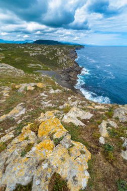 Coastline View, Oyambre Natural Park, Cantabria, İspanya, Avrupa