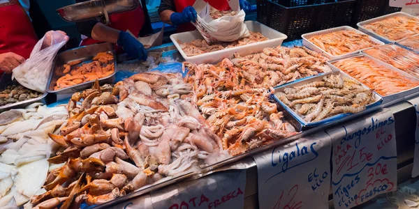 Verse Vis Central Food Market Chiclana Frontera Cadiz Andalusië Spanje — Stockfoto