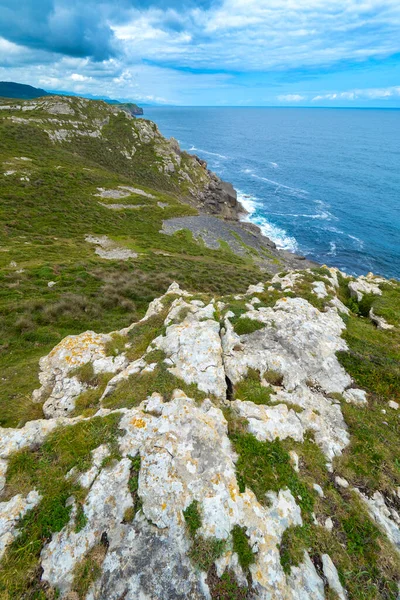 Küstenblick Naturpark Oyambre Kantabrisches Meer Kantabrien Spanien Europa — Stockfoto