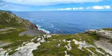 Coastline View, Oyambre Natural Park, Cantabria, İspanya, Avrupa