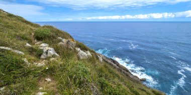 Coastline View, Oyambre Natural Park, Cantabria, İspanya, Avrupa