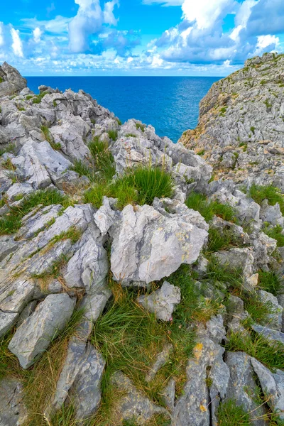 Coastline Cliffs Cantabrian Sea Buelna Llanes Asturias Spain Europe — Stock Photo, Image