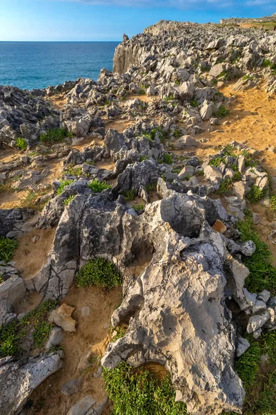 Rocky Coast Pria Cliffs Karst Formation Bufones Pria Protrected Landscape — Φωτογραφία Αρχείου