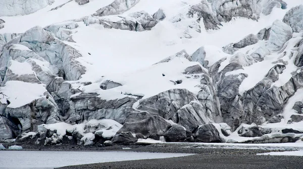 Ghiacciaio Vicino Alesund Kongsfjord Kings Bay Oscar Land Artico Spitsbergen — Foto Stock