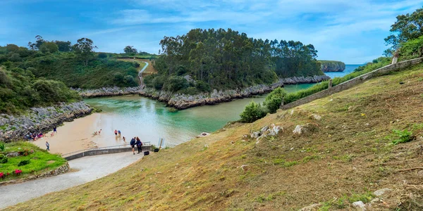 Guadama Beach Karst Beach Protrected Landskap Den Orientaliska Kusten Asturien — Stockfoto