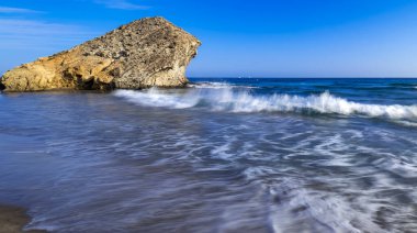 Monsul Plajı, Cabo de Gata-Nijar Doğal Parkı, UNESCO Biyosfer Rezervi, Sıcak Çöl İklim Bölgesi, Almerya, Endülüs, İspanya, Avrupa