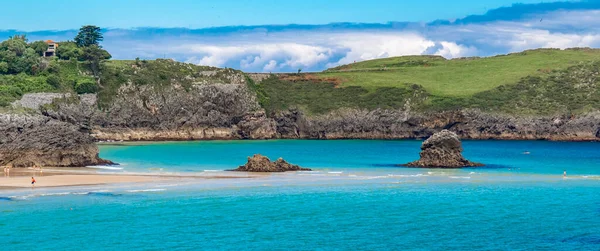Costa Acantilados Playa Borizu Paisaje Protegido Costa Oriental Asturias Celorio — Foto de Stock