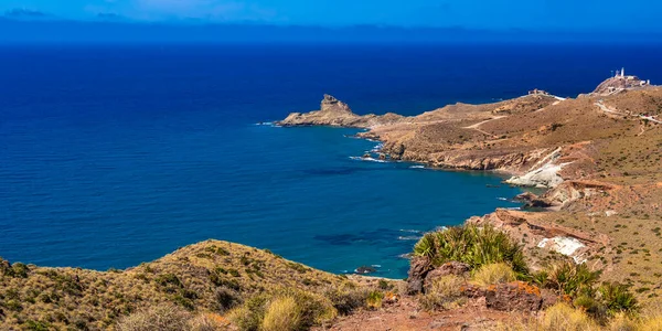 Morrn Punta Baja Ligthouse Cabo Gata Parque Natural Cabo Gata — Foto de Stock