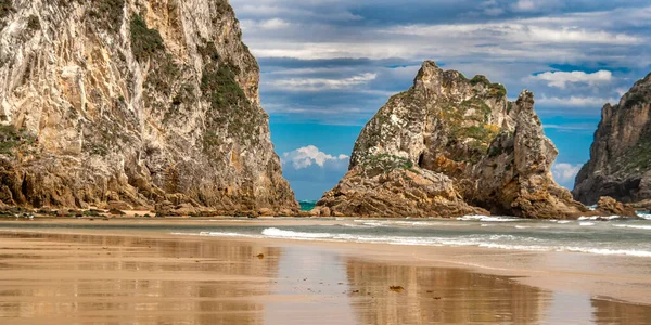 Litoral Falésias Praia Franca Paisagem Protegida Costa Oriental Das Astúrias — Fotografia de Stock