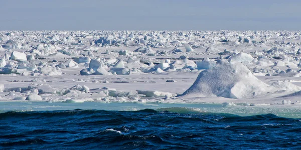 Sea Ice Edge Pack Ice 80N Arctic Spitsbergen Svalbard Norway — ストック写真