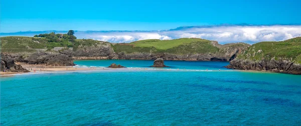 Coastline Cliffs Borizu Beach Protected Landscape Oriental Coast Asturias Celorio — 图库照片