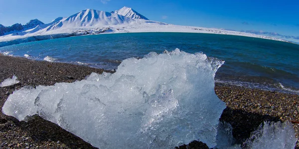 Glacier Ice, Drift floating Ice,14 of July Glacier, Krossfjord, Arctic, Spitsbergen, Svalbard, Norway, Europe