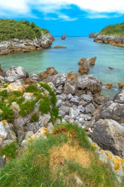 Coastline and Cliffs, Beach of Buelna, Cantabrian Sea, Buelna, Llanes, Asturias, Spain, Europe